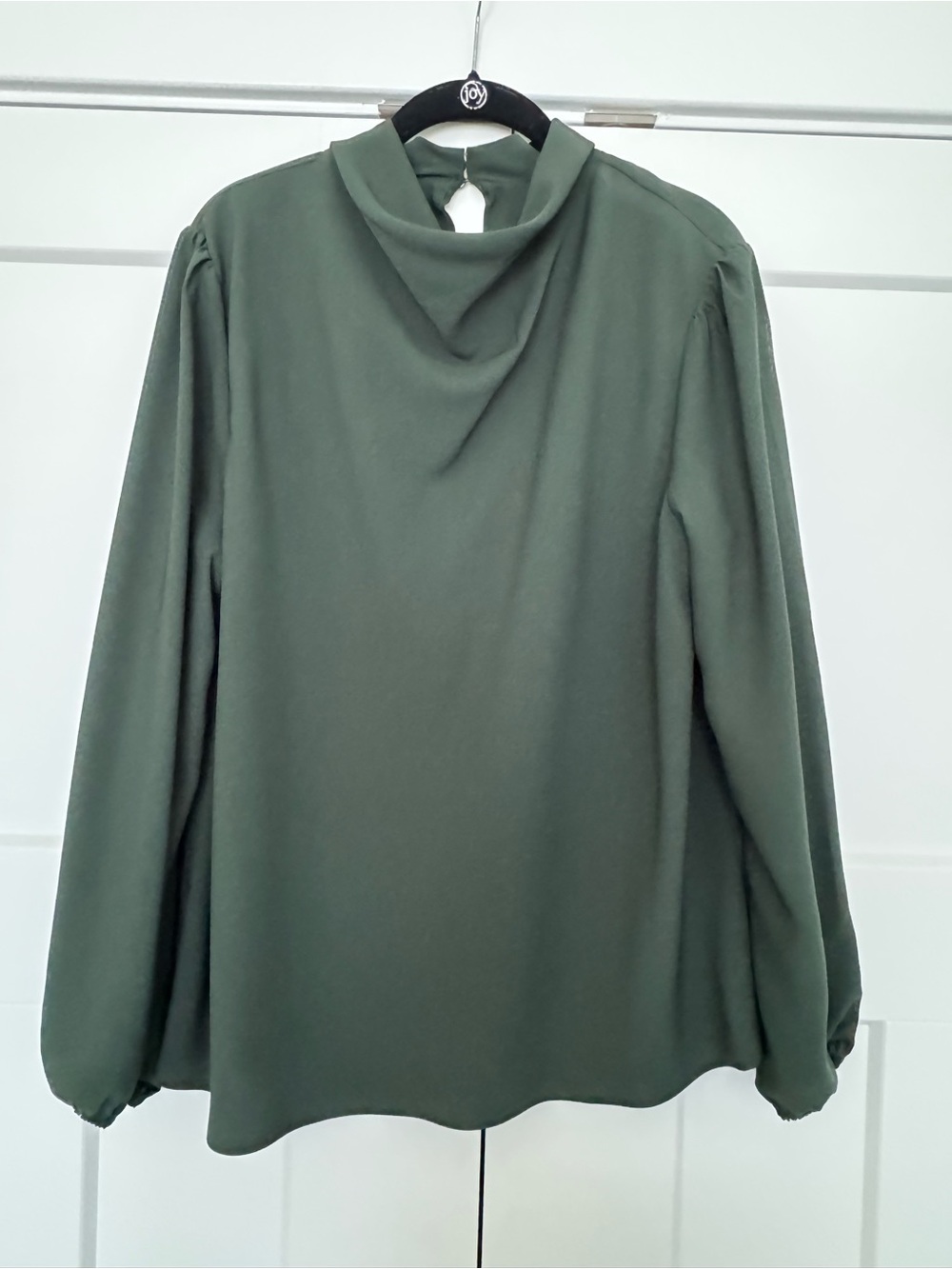 NEW Ann Taylor Factory Green Cowl Nevk Blouse